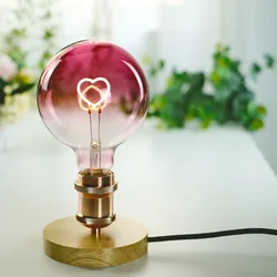 Pink Love Heart Creative LED Bulb 110V 220V AC DIM 2W G125 E27 Screw Night Light Atmosphere Night Lamp For Home Bedroom Decor