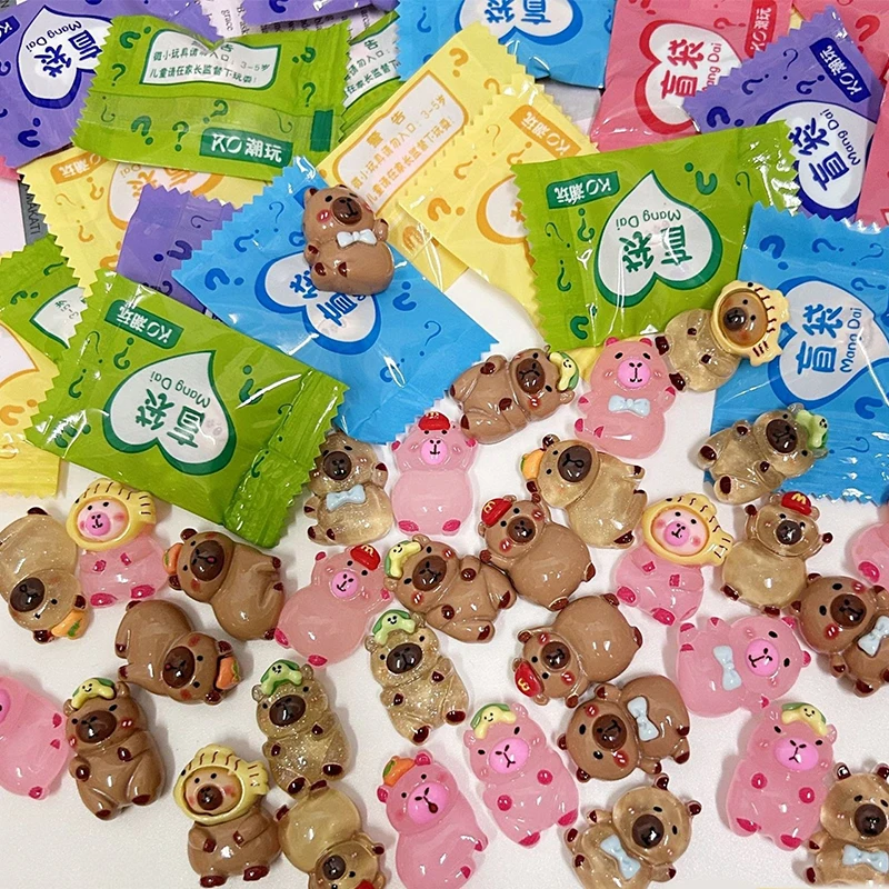 20/60Pc Mini Cartoon surprise Capybara gift bag Children Stationery School Prize Birthday Party Favors Goodie Bag Pinata Fillers