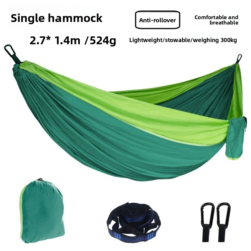 

New Durable Single Person Hammocks Portable Nylon Parachute Fabric Single And Double Size Outdoor Camping Hiking Garden Hammock
