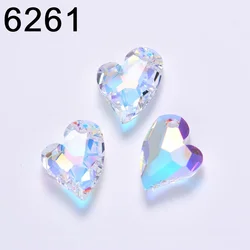 (1 piece) 6261 Devoted 2 U Heart Pendant Loose Beads Genuine Crystals from Austria for DIY Jewelry Accessories Making