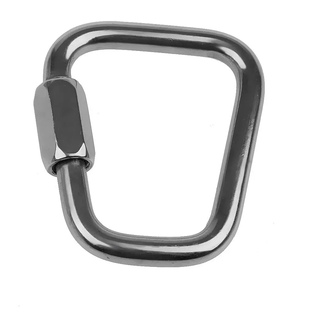 316L Stainless Steel Paragliding Reserve Parachute Screw Lock Carabiner 9mm