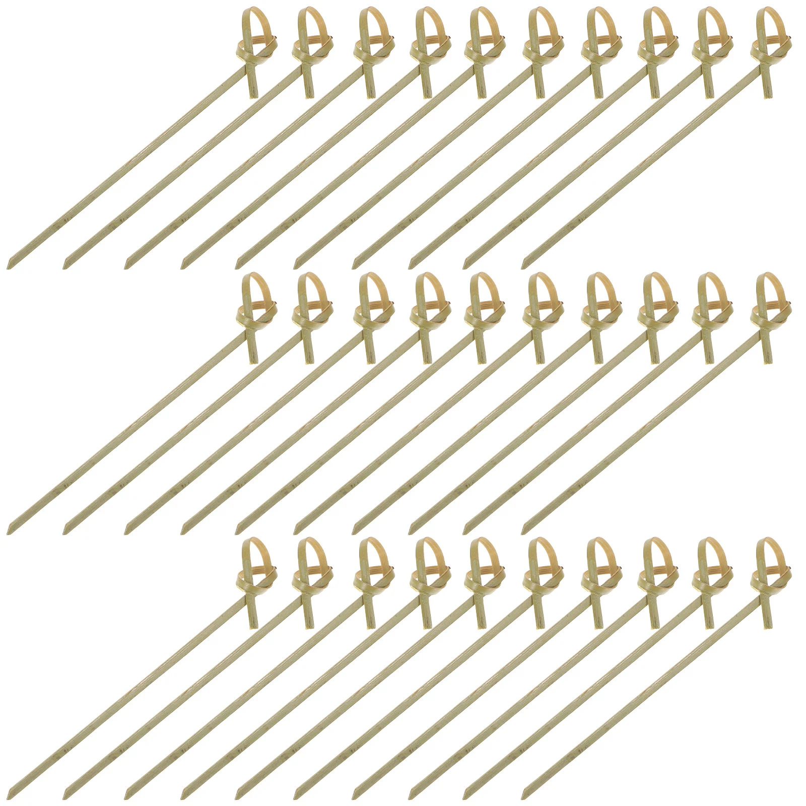 

200Pcs Bamboo Knot Cocktail Picks Thick Disposable Creative Fruit Sticks Party Food Picks Fruit Sticks
