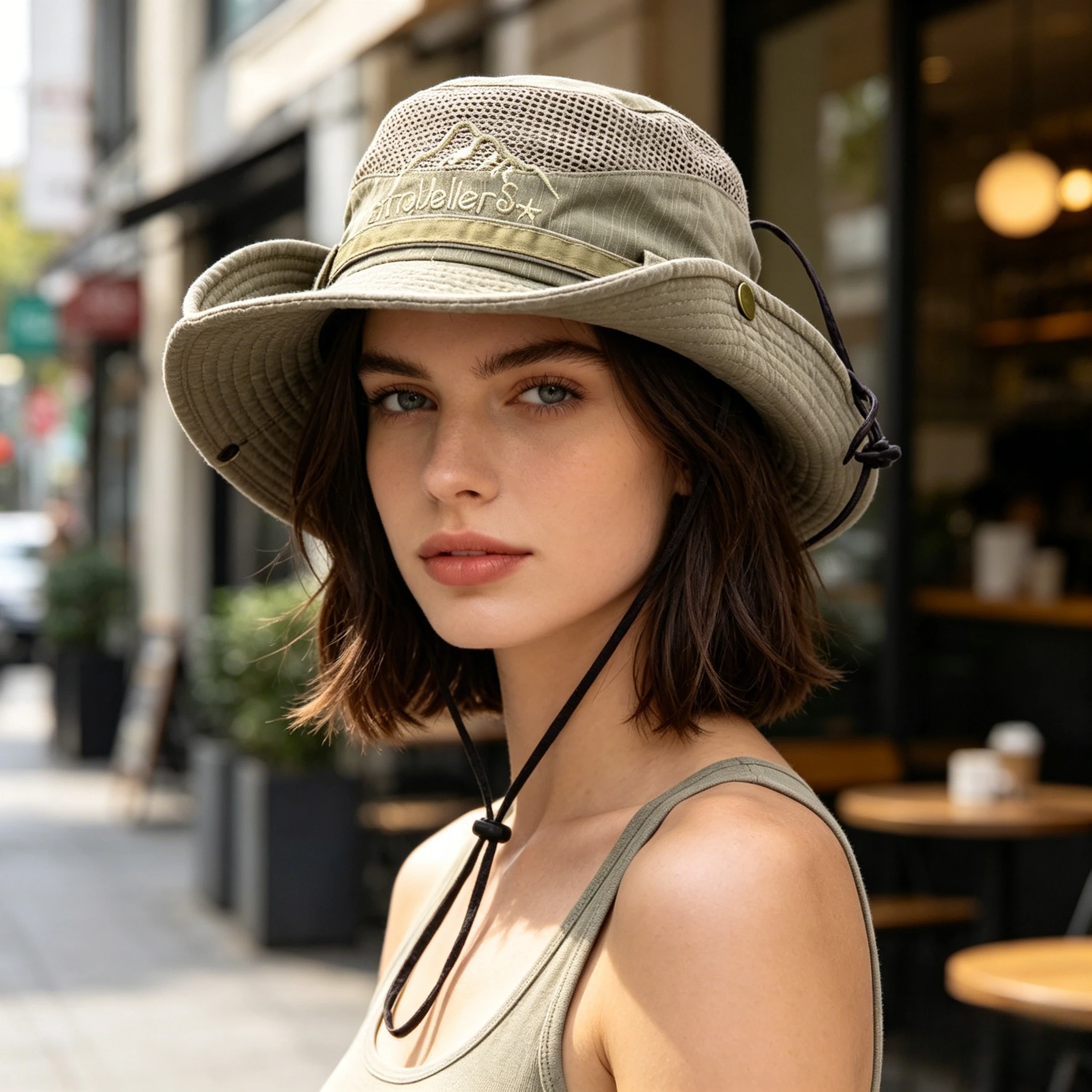 Outdoor Bucket Hat Men Summer Breathable Panama Cap Cotton Jungle Fishing Mesh Hat Hiking Beach Sun Protector Caps For Men's