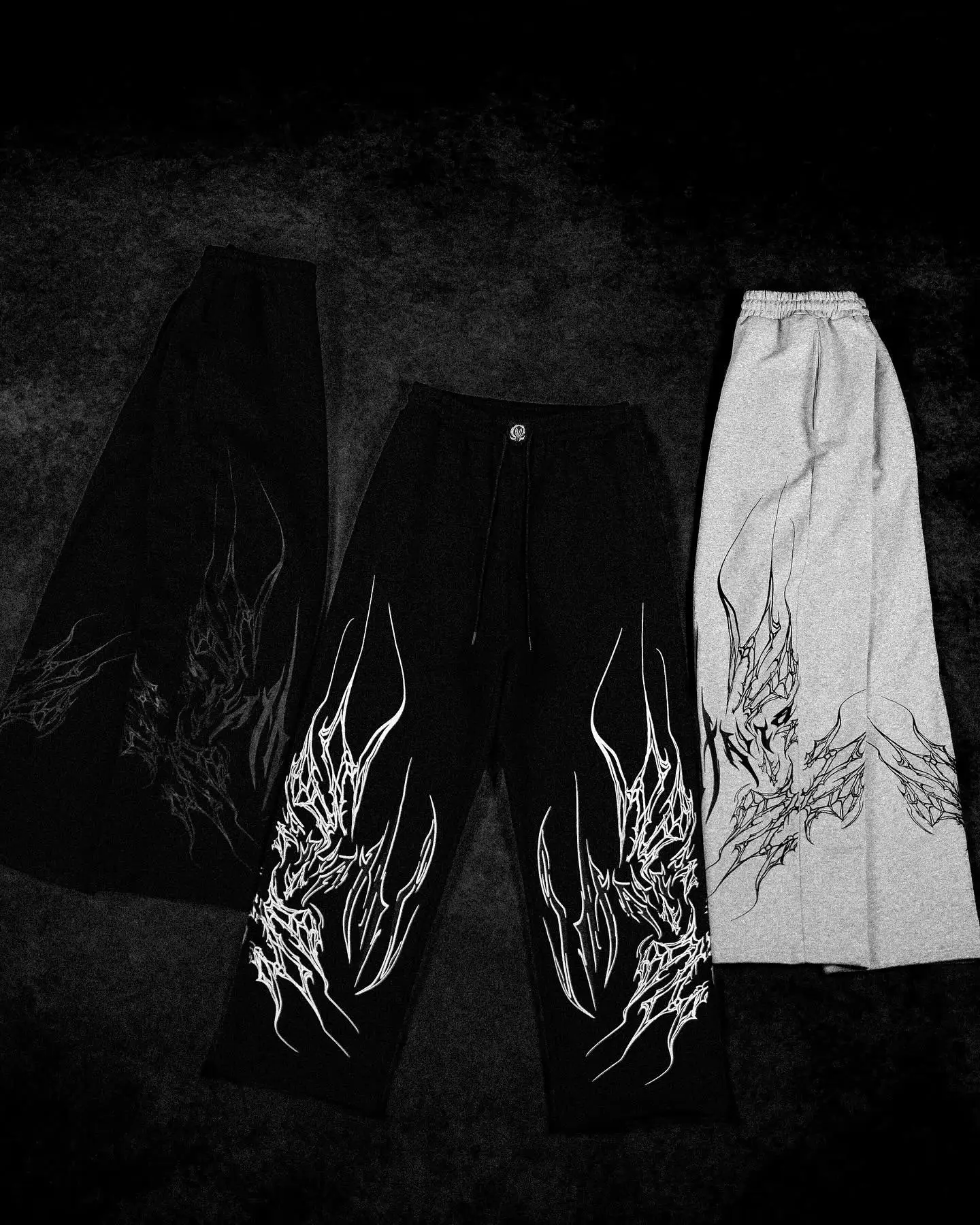 American Breathedivinity trend suit fitness short-sleeved men and women loose dragon soul dark gothic pattern printed y2k sw image 4