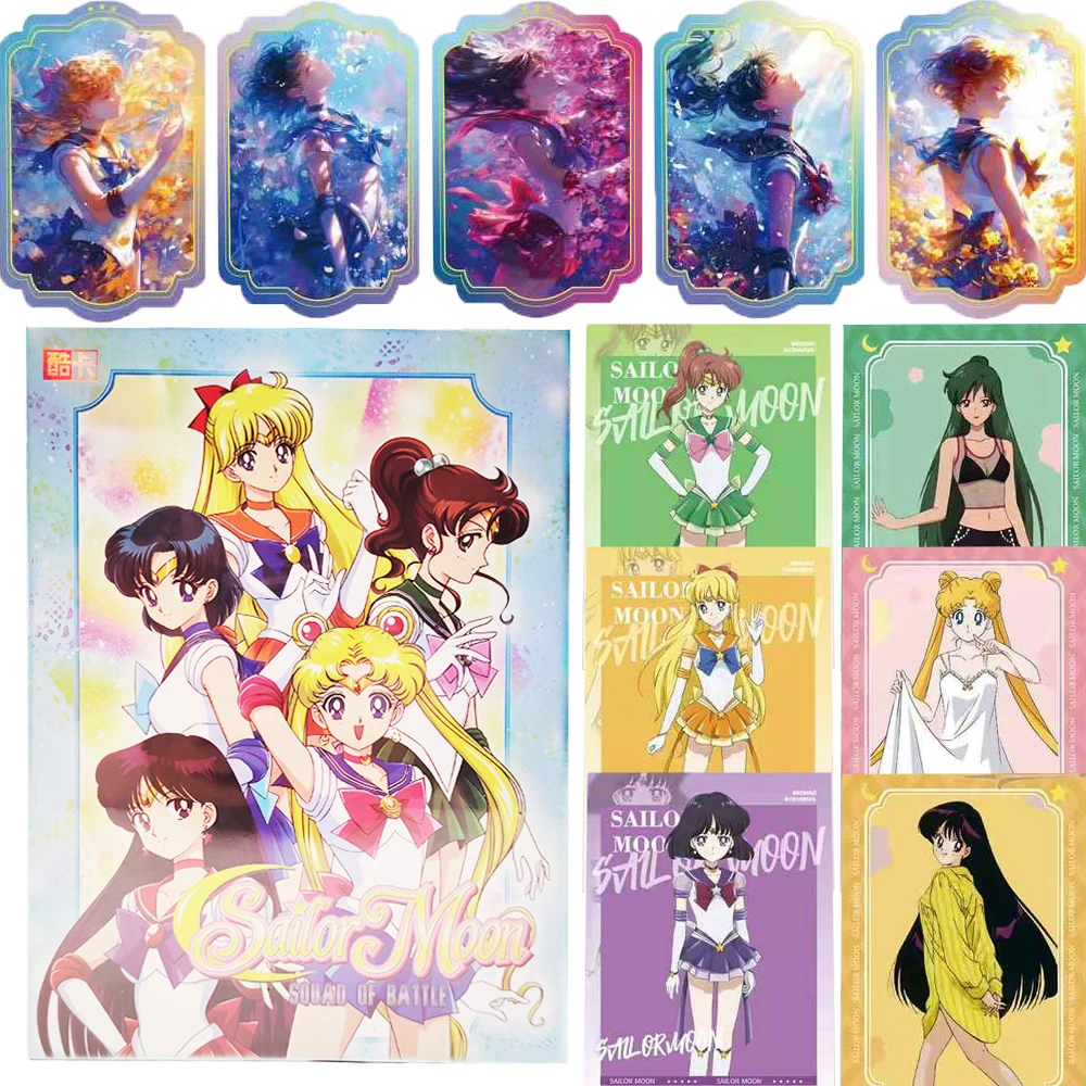 

Sailor Moon Collection Cards Anime Tsukino Usagi Kino Makoto Classic Magical Girls Fashion Magazine Cards Creative Gift for Kids