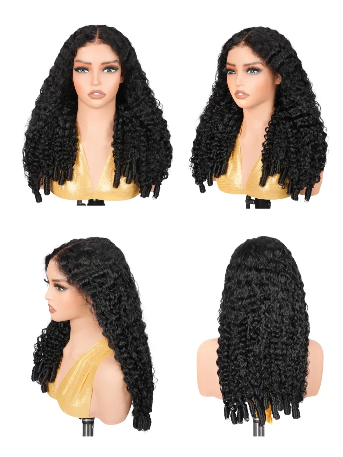 250 Density Natural Color Preplucked HD Transparent 13x4 Lace Frontal Human Hair Wigs Wet and Wavy Jerry Curly Brazilian Colored 30 42 Inch Burmese Curly Lace Front Wigs Human Hair On Clearance Sale For Women Pre Plucked Black Wig view 2