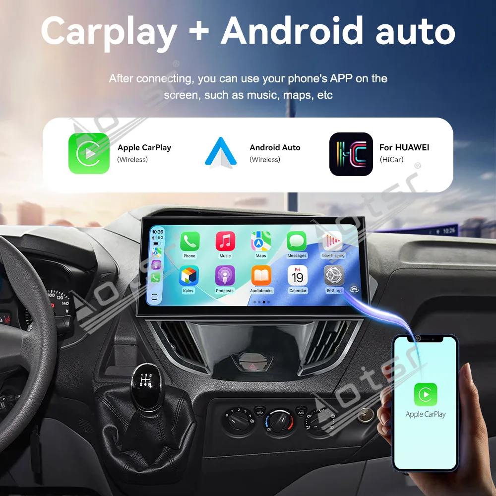 CarPlay 15.8’’ Android 15 For Ford Tourneo Custom /Transit 2016–2022 carplay Car GPS Navigation HD Screen Multimedia Player Head