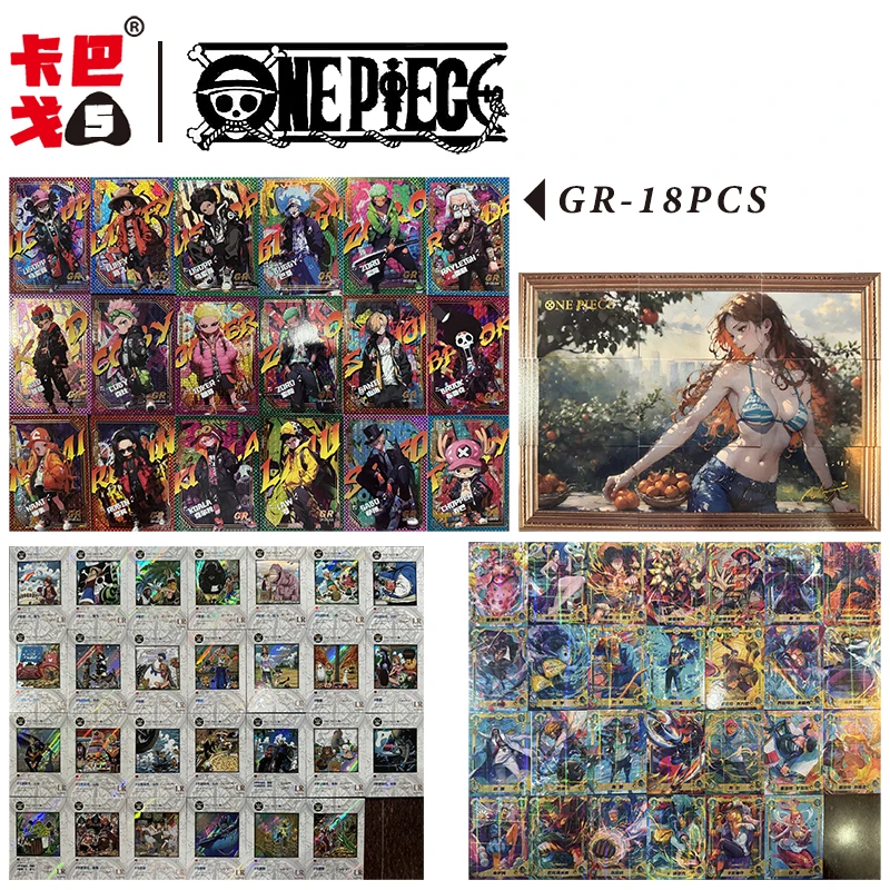 

Kabage 5 One Piece Ssr-Hr-Ur-Gr-Lgr Series Anime Characters Monkey D-Luffy Roronoa Zoro Nami Sanji Cartoon Toys Christmas Gift