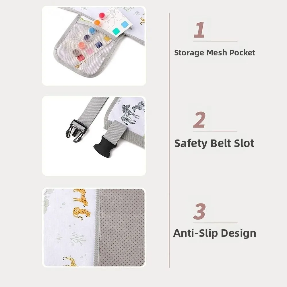 Breathable Kids Airplane Bed with Side Pocket Portable Foot Rest Hammock Comfort Design Anti-Slip Design Airplane Footrest