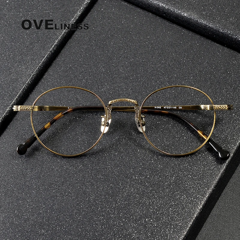 

Acetate Titanium optical Glasses Frame Men 2025 New Retro Round myopia Prescription Eyeglasses frames Women Spectacle Eyewear