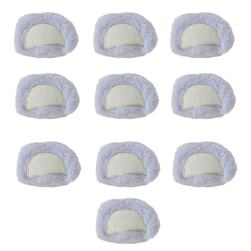 10pcs Bear Ear Shape Padded Applique for DIY Cloth Hat Sewing Supplies HXBA