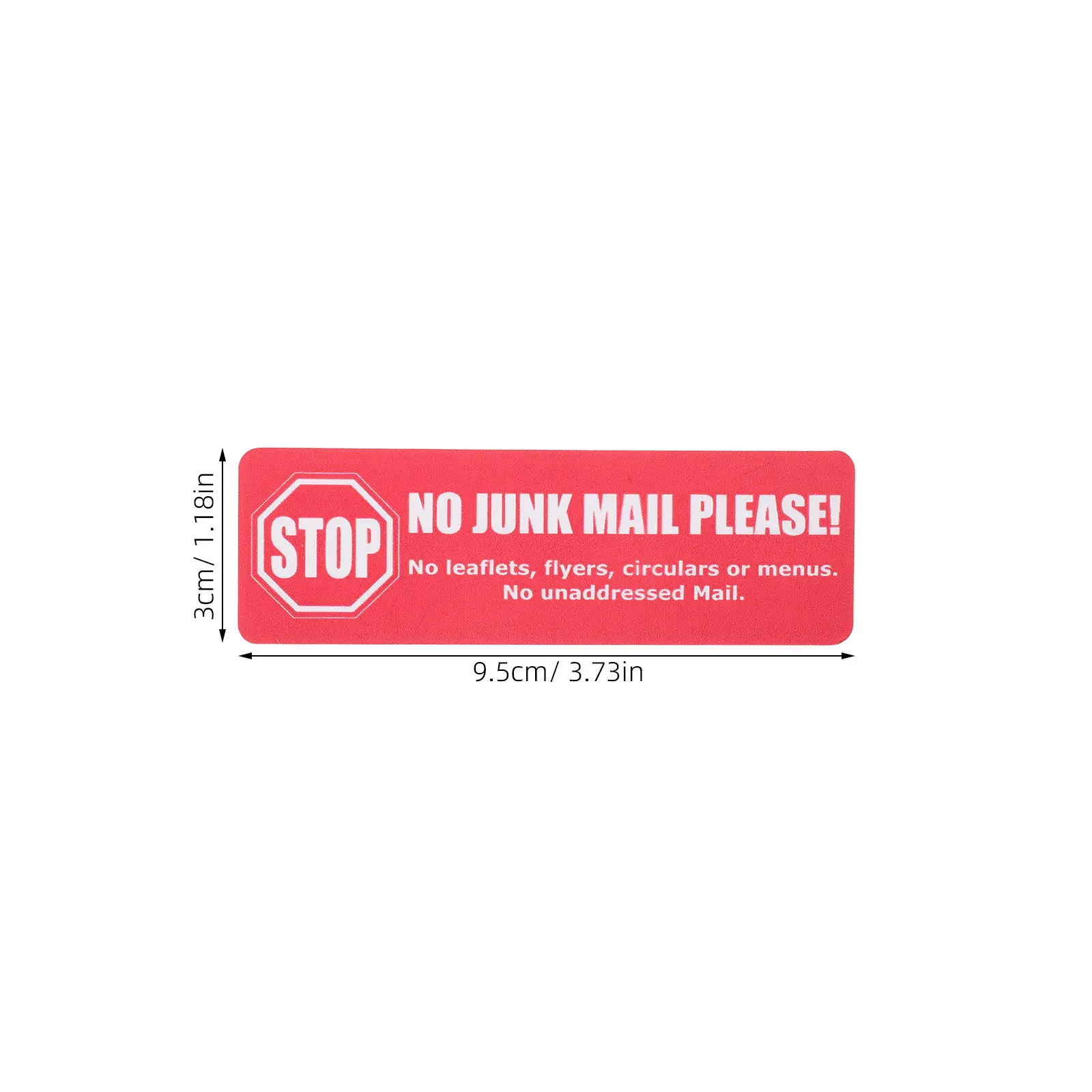 8Pcs Mailbox Warning Sticker Peel Stick Waterproof No Junk Mail Decal Home Business Outdoor Anti Advertising Flyers Label