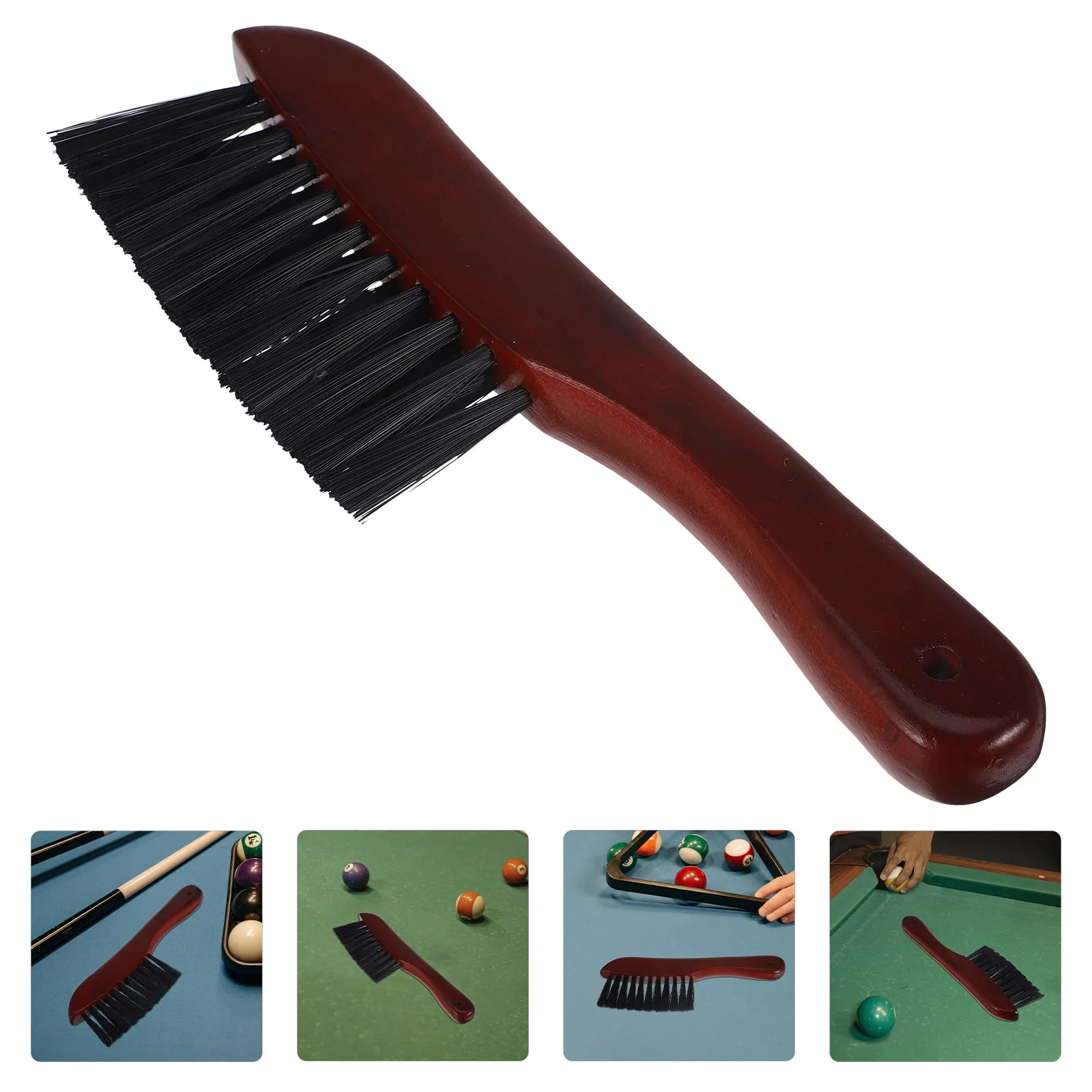 

Multifunctional Pool Table Brush for Billiard Table Felt and Rails Cleaning Dust Dirt Powder Removal Long Bristle Non Scratch