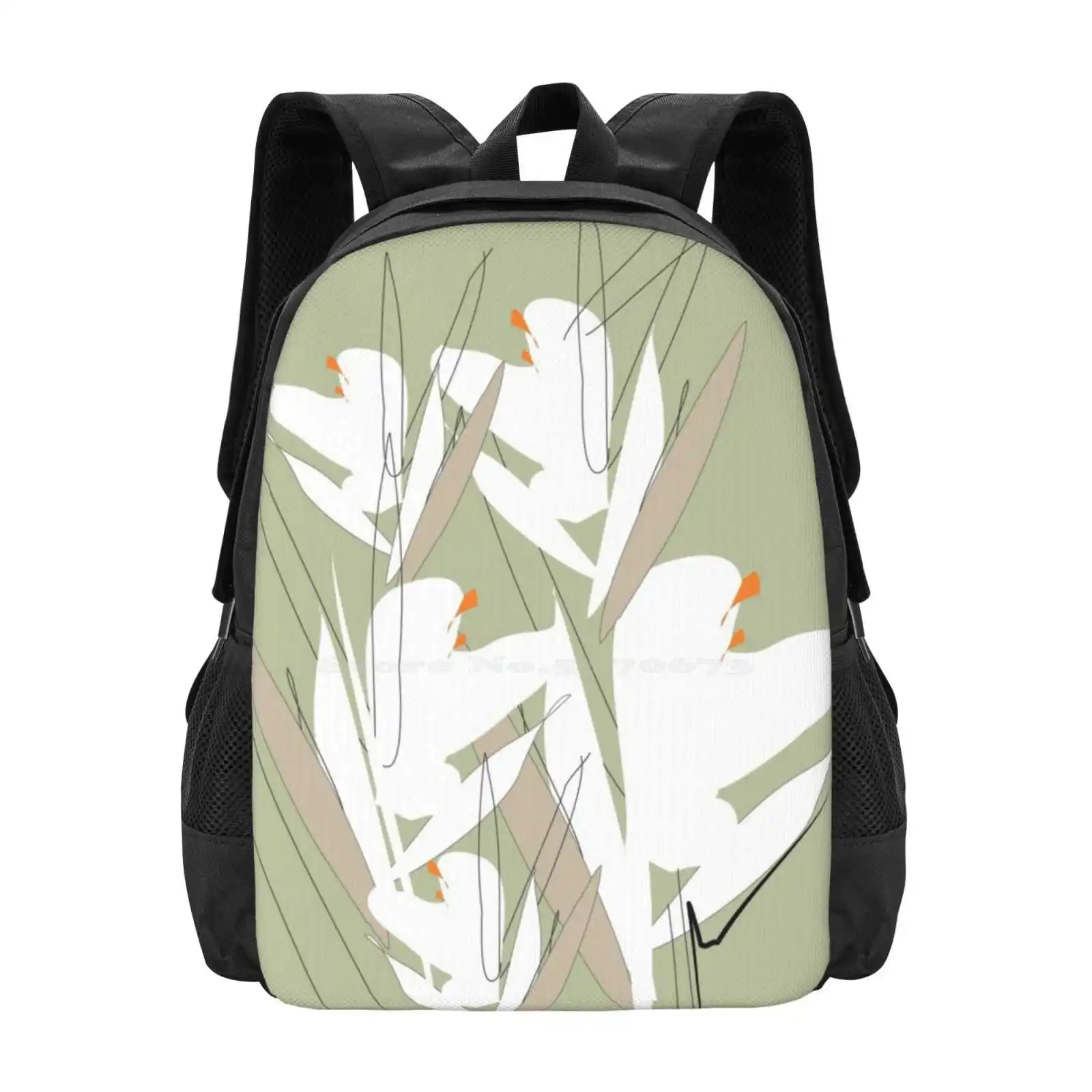 Spring New Arrivals Unisex Bags Student Bag Backpack Spring Easter Flowers Fresh Blossom Nature Leaves Leaf Summer