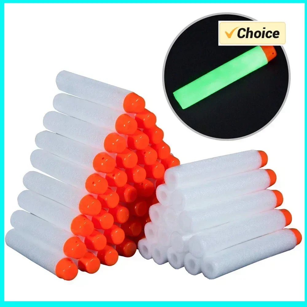 

WhiteGlowInTheDark Soft Refill Bullet Replacement Foam Luminous Bullet For Toys Gun Toy Gun Elite Series Soft Hole Bullets Darts