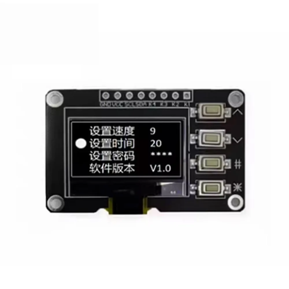 0.96 بوصة أزرق أبيض أزرق ثنائي اللون IIC الاتصالات وحدة عرض OLED صغيرة 51 متحكم صغير شاشة 0.96 بوصة 4 أزرار