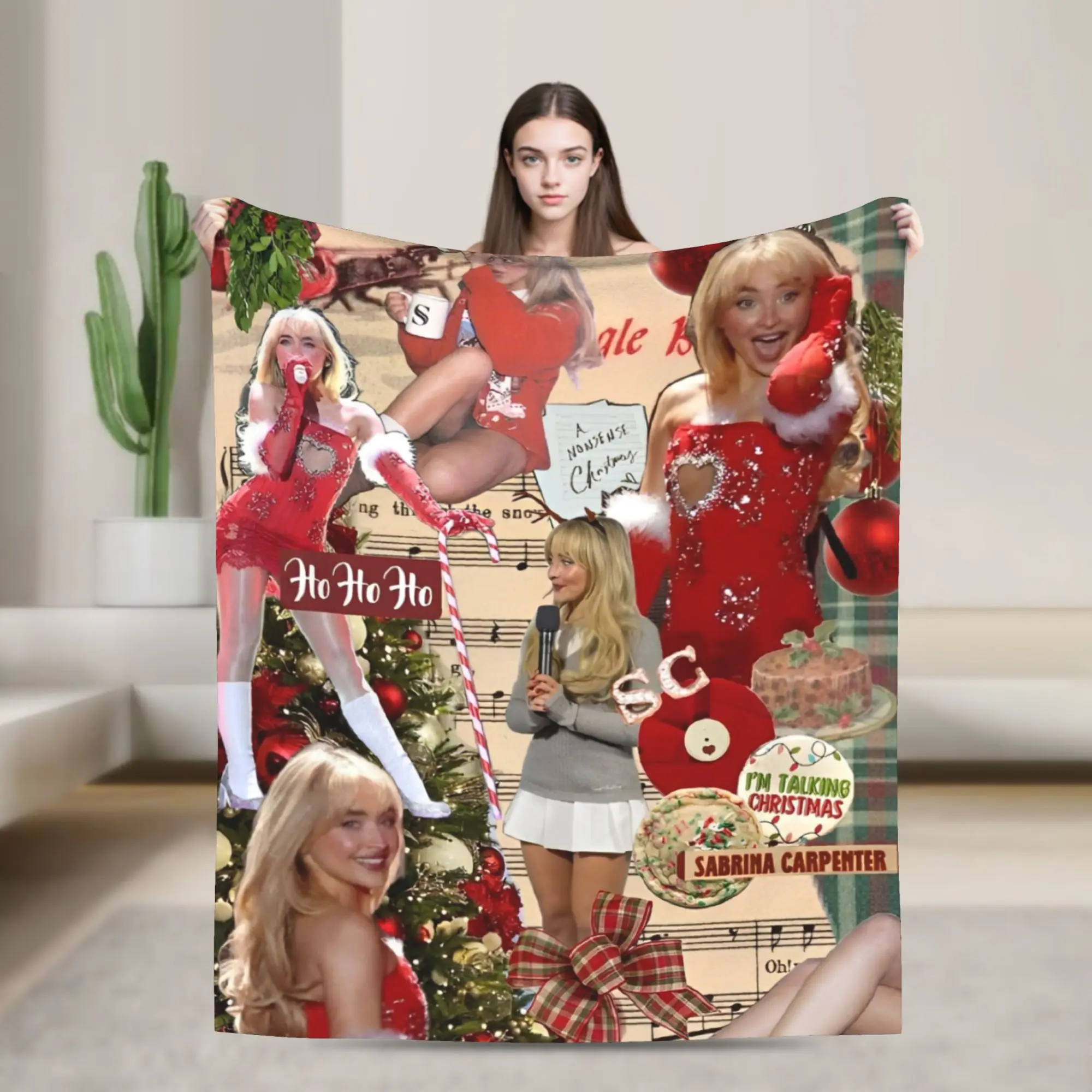 

Одеяло Sabrina Carpenter, фланелевое летнее поп-музыкальное многофункциональное ультрамягкое одеяло для кровати, спальни, одеяло