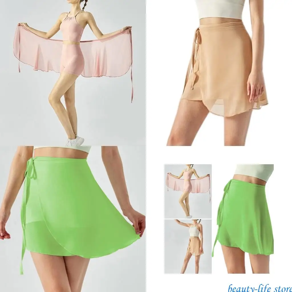 

Ballet Wrap Skirt with Privacy Gymnastics Skirt with Adjustable Waist 517D