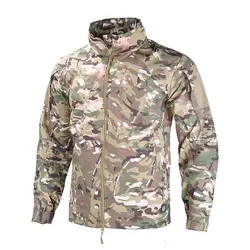 Outdoor Hiking Jackets Tactical Softshell Jacket Camo Hunting Clothes Uniform Men Windproof Camping Suits