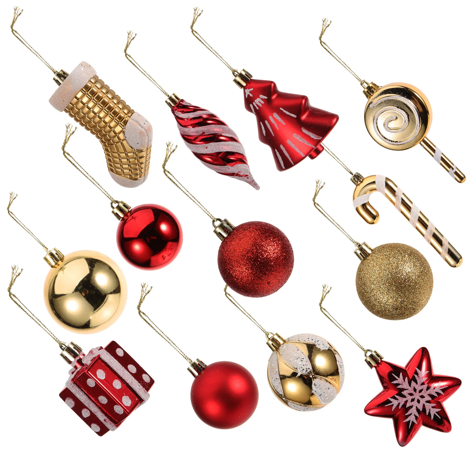 72 قطعة كرات عيد الميلاد الحلي سطح أملس قوي استخدام متعدد سهل التركيب عيد الميلاد الاحتفالي للتعليق #5