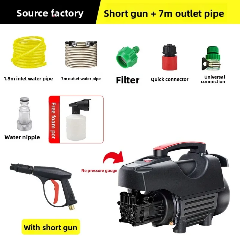 

Durable 220V High Pressure Washer, Portable Car Cleaning Water Gun, Mini Household Automatic Washing Machine
