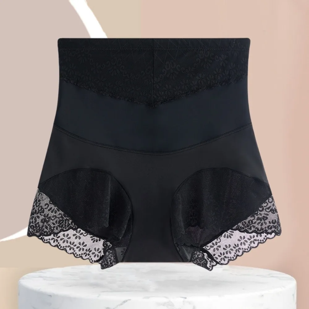 

Корректирующее белье с кружевным цветком, женские хлопковые трусики с высокой талией, бесшовное нижнее белье, нижнее белье с контролем живота