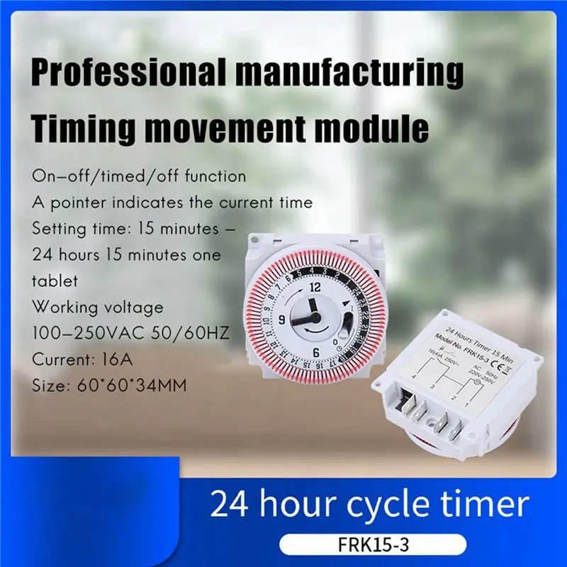 A74E-3X Industrial Timer Movement Timing FRK17-3 Intelligent Mechanical Time Control Switch Automatic Power-Off Timer Plug A