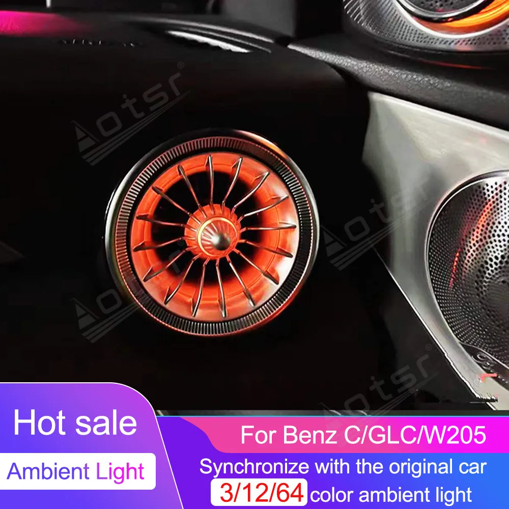 LED Car Nozzle Lamp For Benz A/C/E/S/V/CLA/GLA/GLC class W176 W205 W213 W222 W447 W117 W156 X253 Air Vent Turbine Ambient Light