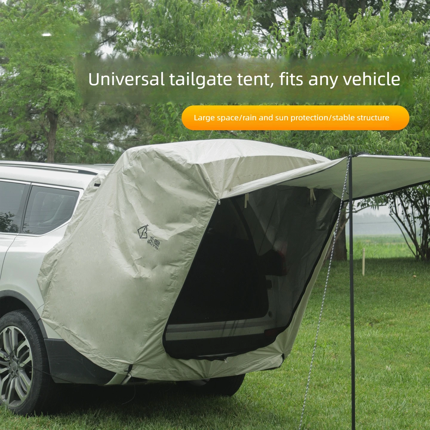 Foldable SUV Rear Tent Portable Car Tailgate Sun Shelter Camping Awning for Outdoor Travel 차박 텐트