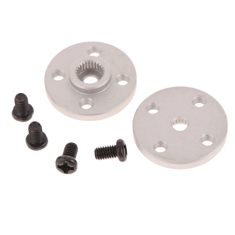 5 juegos de brazo Servo de aleación de aluminio 25T, Stent de disco de engranaje de dirección redondo para conector de Motor de coche Robot MG995/MG996R RC