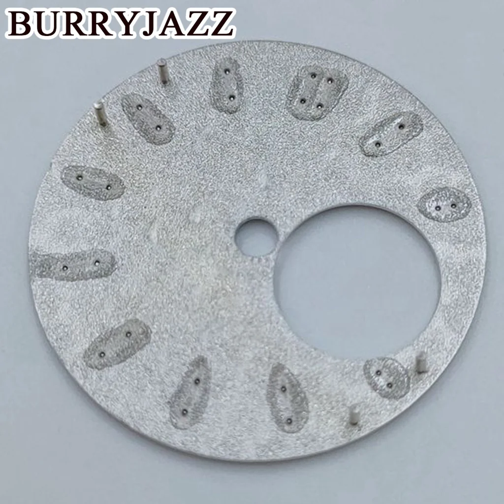 BURRYJAZZ 28,5 mm Sin logotipo NH38 Plata Negro Verde Esfera Verde Esfera luminosa