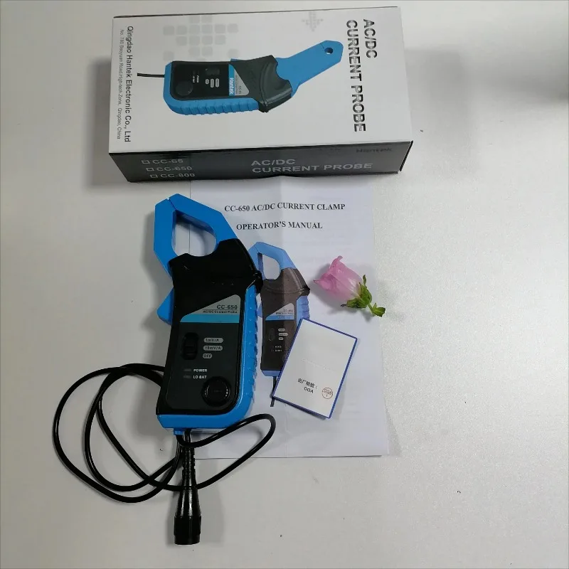 For AC/DC Current Clamp Probe CC65 CC650, 65A/650A 20KHz Bandwidth BNC Plug Test Clip Compatible With Oscilloscope Model 1008C