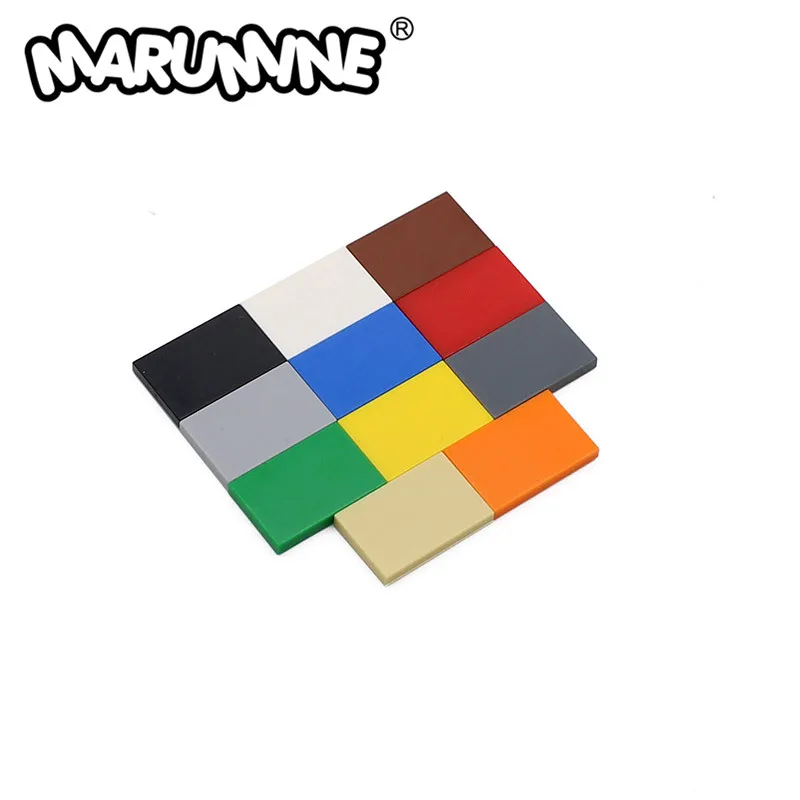 Marumine 26603 Flache Fliesen 2x3 Bausteine 100PCS Platte Kompatibel Konstruktor Modell Kit Pädagogisches Spielzeug Für Jungen und Mädchen