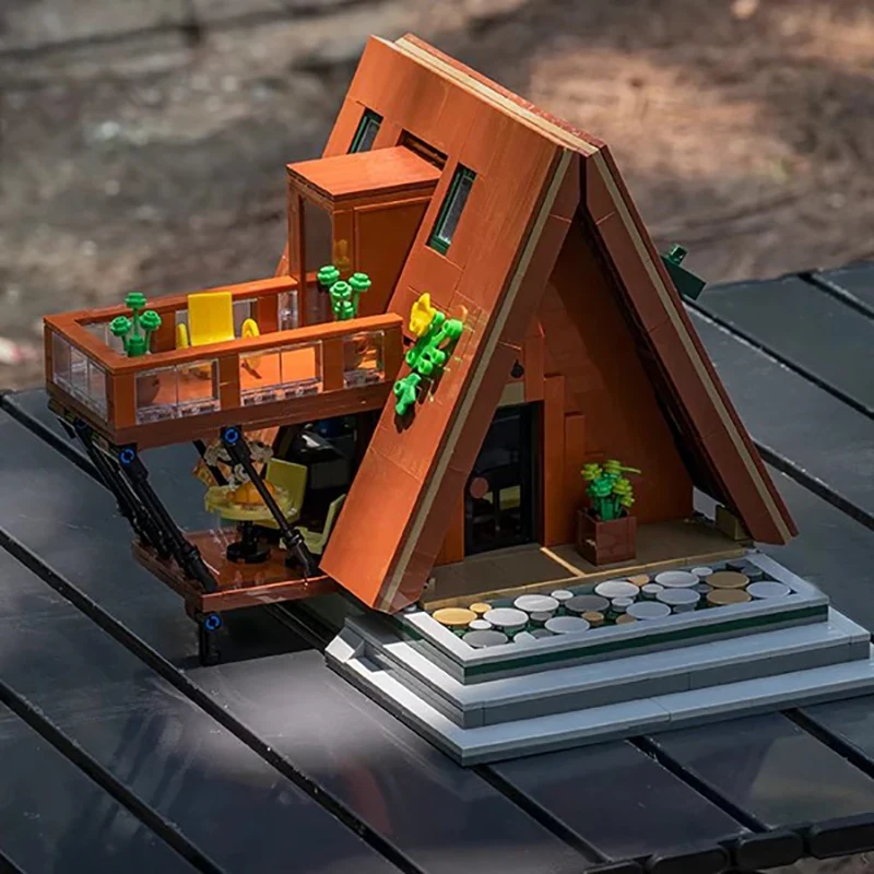 ตัวต่อสร้างสรรค์ 1028 ชิ้น รุ่นบ้านลายก้างปลา อิมเมอร์เทิร์นเมาน์เทน ของเล่นตัวต่อแบบโมดูลาร์ ฉากถนนเมือง ของขวัญสำหรับเด็ก
