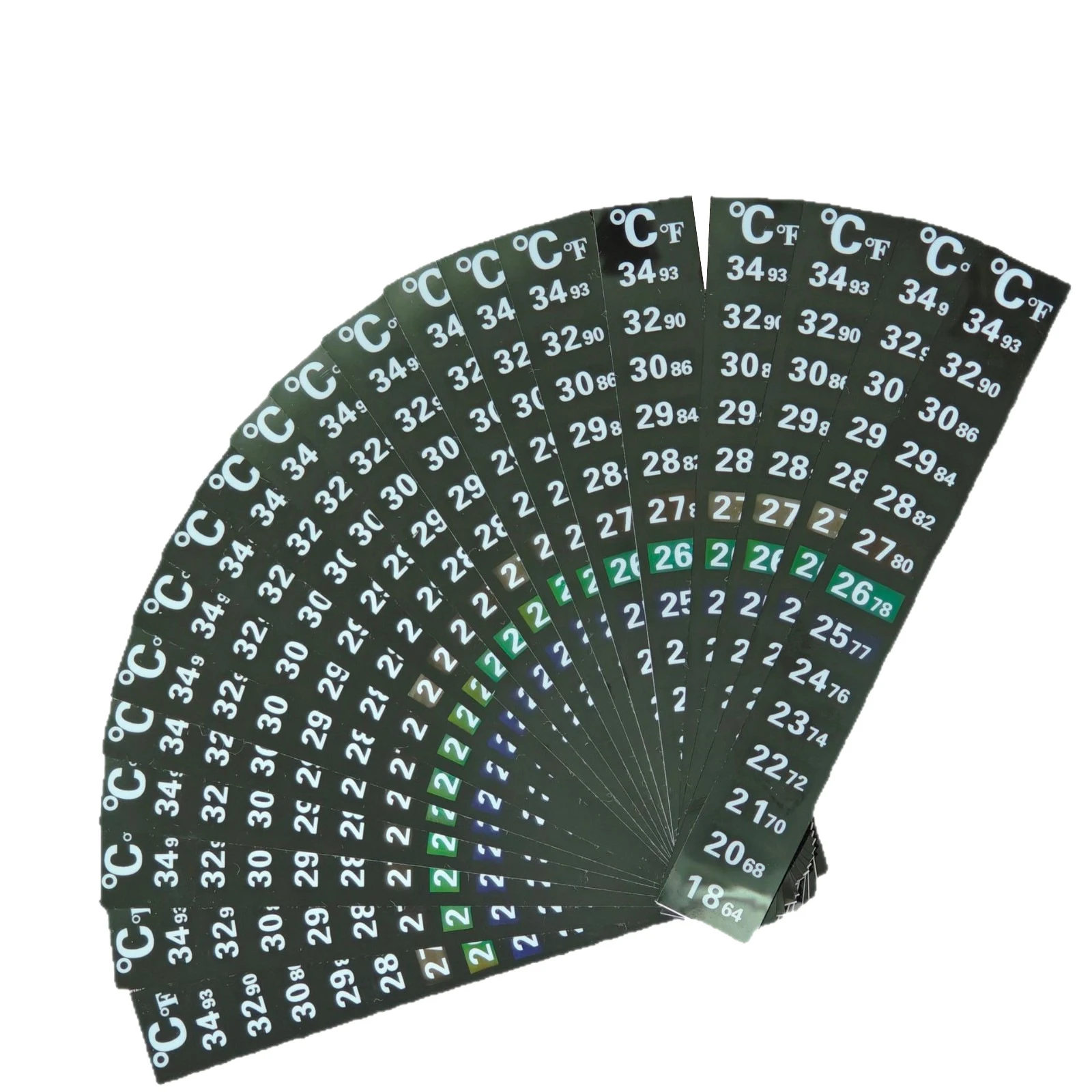 3/5/10Pcs Aquarium Fish Tank Strip Stick-on discolor Thermometer Sticker Adhesive Sticky Dual Scale Sticker Temperature Tools