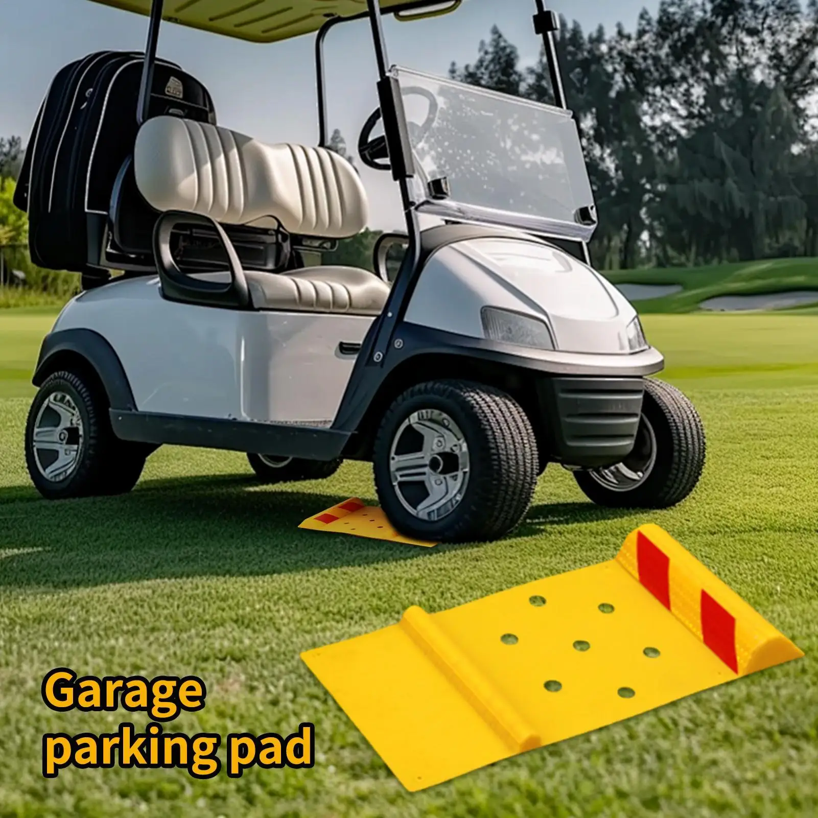 Parking Mat Car Stopper Parking Car Tire Stopper Mat For Garage Floor High Visibility Wheel Stabilizer Guides Stops For