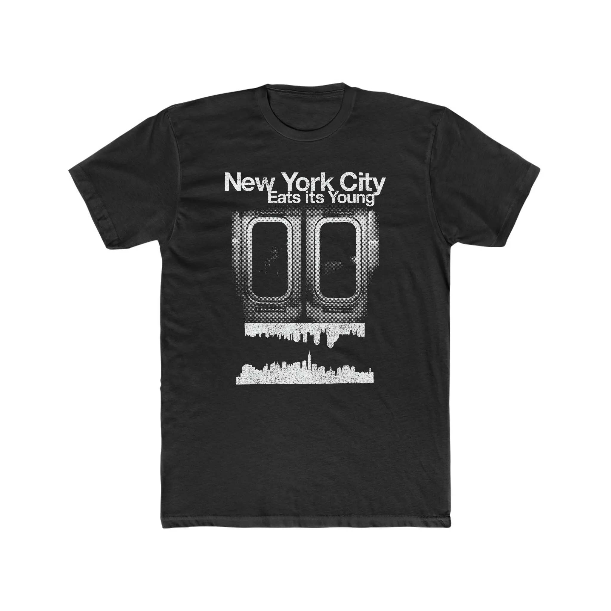 New York City Eats Its Young Vintage Look Bella Canvas Jersey Cotton T Shirt