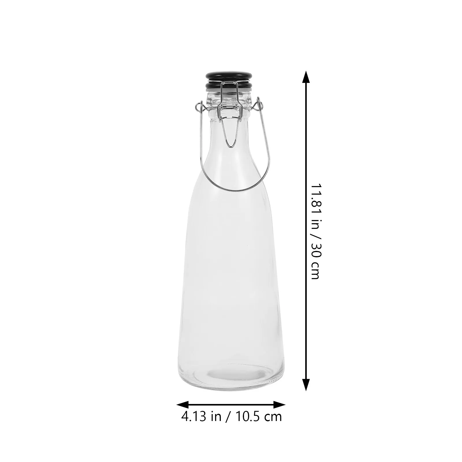 Glass Buckle Bottle Multi Functional Leak Proof Storage Bottle for Milk Lemonade Tea Water Beer Beverage Enzyme Storage