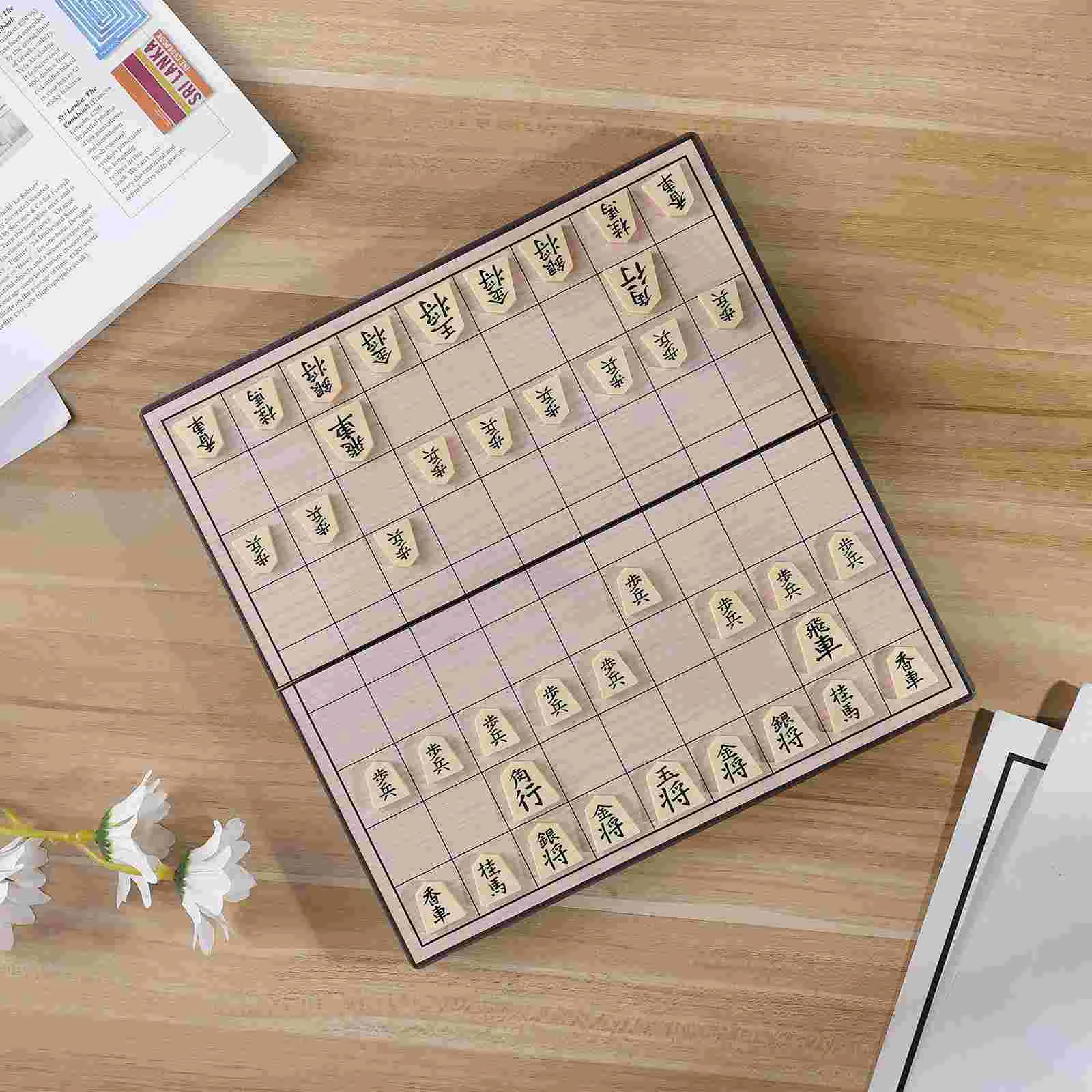 STOBOK Japanese Japanese Chess Magnetic Folding Board for Travel Trip japanese chess game