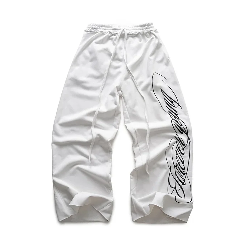 2026 Y2K American Hip-Hop Letter Printed Streetwear Men Women And Kids Personalized Retro Jogger Loose Wide-Leg Casual Pants view 3