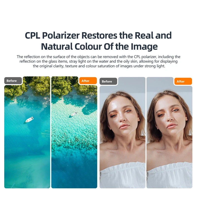 مجموعة فلتر عدسة لـ Insta GO 3S ، ملحق زجاج بصري يعمل بالفوق البنفسجية ، مجموعة ND ، CPL ، ND8 ، ND16 ، ND32 ، ND64