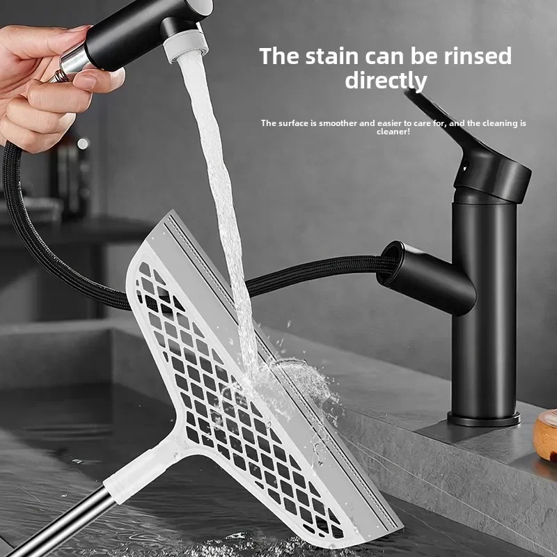 مكنسة سيليكون سحرية إطالة تنظيف الأرضيات ممسحة شعر الحيوانات الأليفة مكنسة الغبار ممسحة أرضية الحمام أدوات التنظيف المنزلية #4