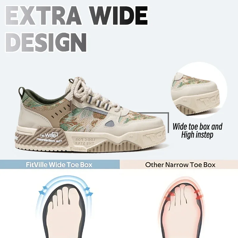 Fipatbu-zapatos de skate para hombre, zapatillas de lona con plataforma inferior gruesa, cómodas, transpirables, vulcanizadas, informales