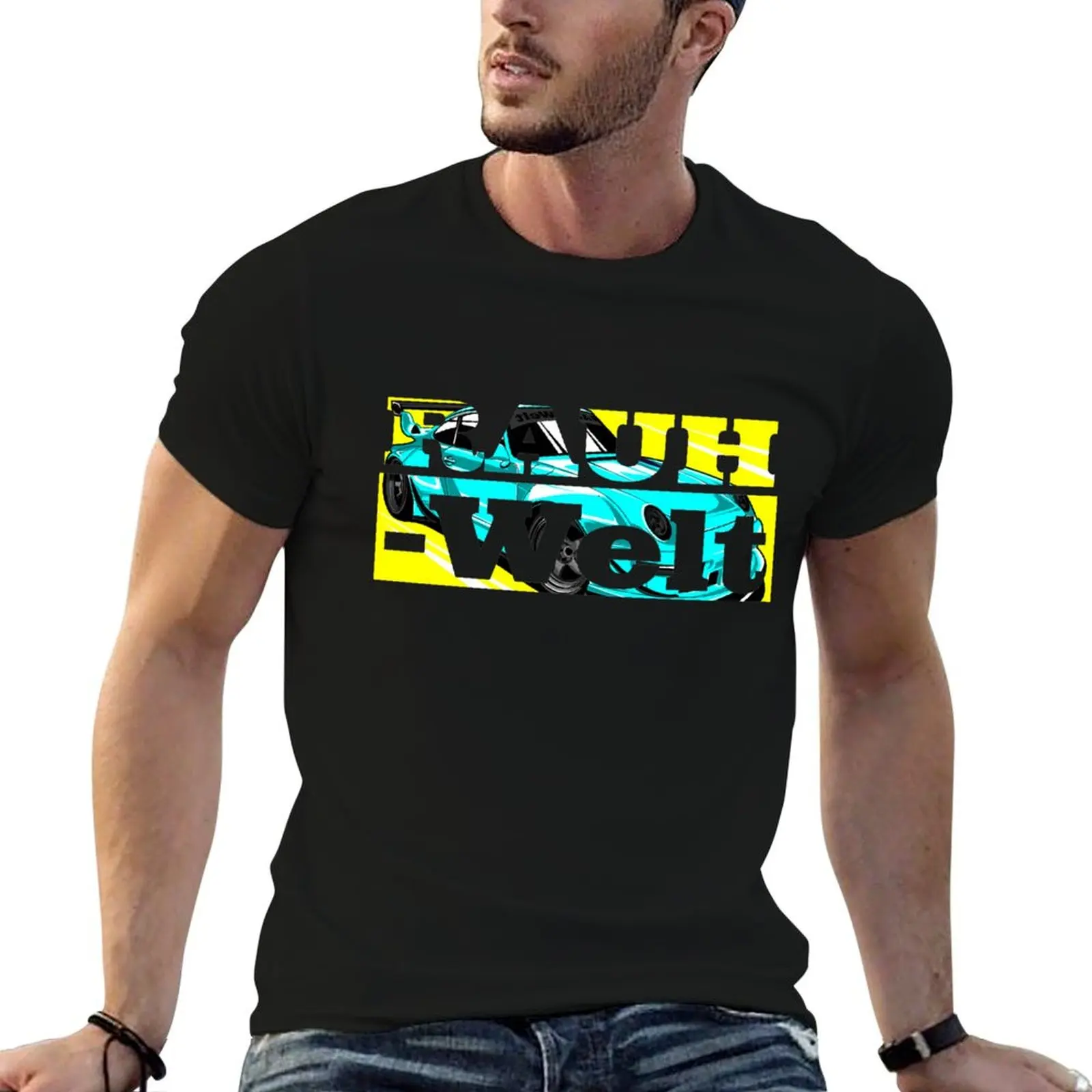 Exotic RWB T-Shirt Retro Style Print Casual Top