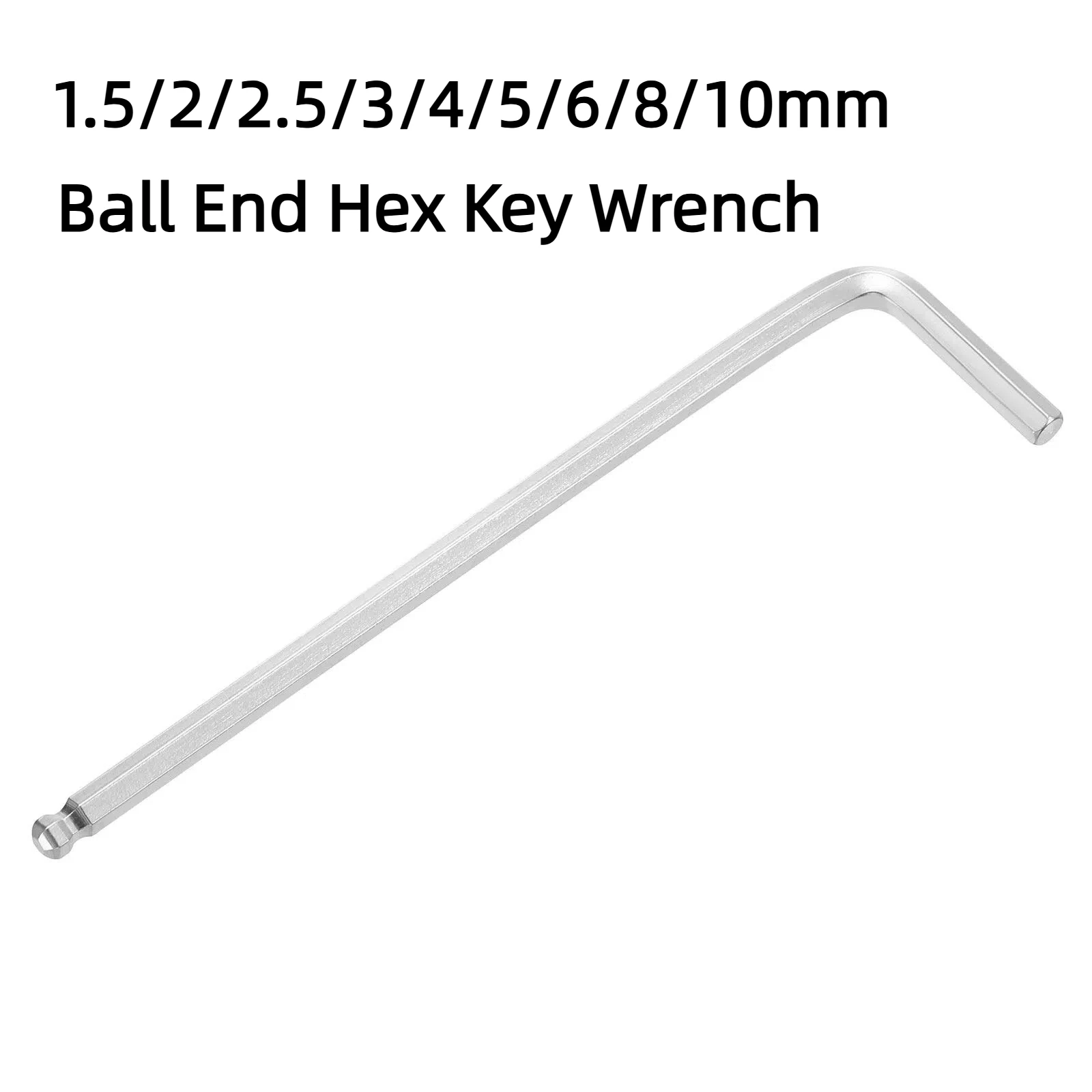 1/2/5 peças Chave Allen com Ponta Esférica 1.5/2/2.5/3/4/5/6/8/10mm em Aço CR-V, Chaves Hexagonais Métricas em L para Reparo