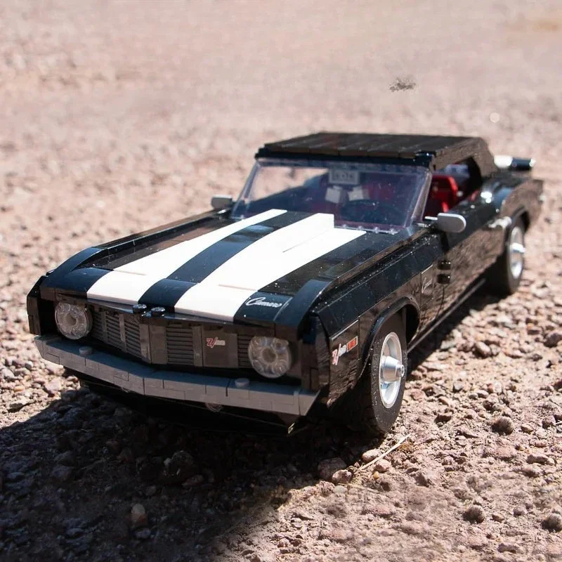 

1456 шт. технические 1:14 Camaro Z/28 1969 спортивный автомобиль строительные блоки ретро автомобиль собрать кирпичи игрушки подарок для детей