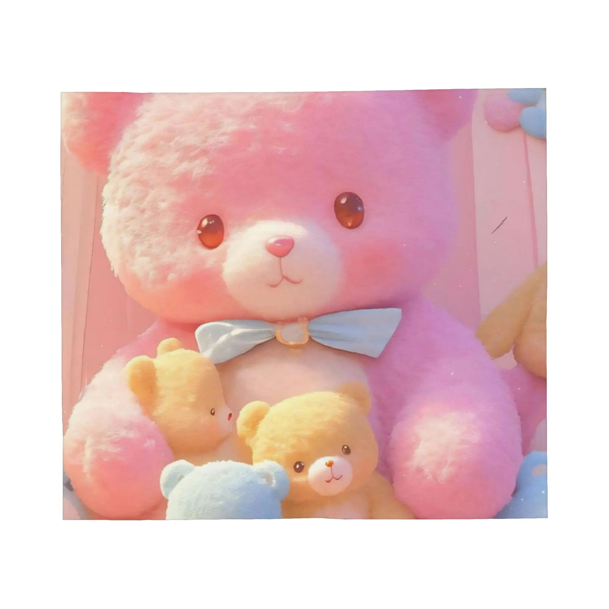 3D Teddys Bear Sweet Cartoon Lovely Flannel Blankets  Fashion Throw Blankets for  Sofa Bedding Lounge 200x150cm Bedspread