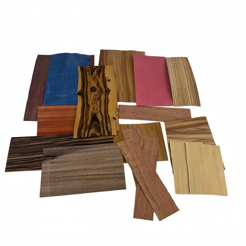 

0.5mm（Mixed Veneer Sheets Pack） Natural Wood Veneer Offcuts Exotic Veneer DIY Craft Material Guitar body veneer