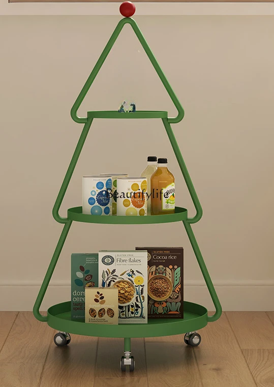 

13Christmas Tree Side Table Removable Storage Sofa Living Room and Bedside Snack Rack
