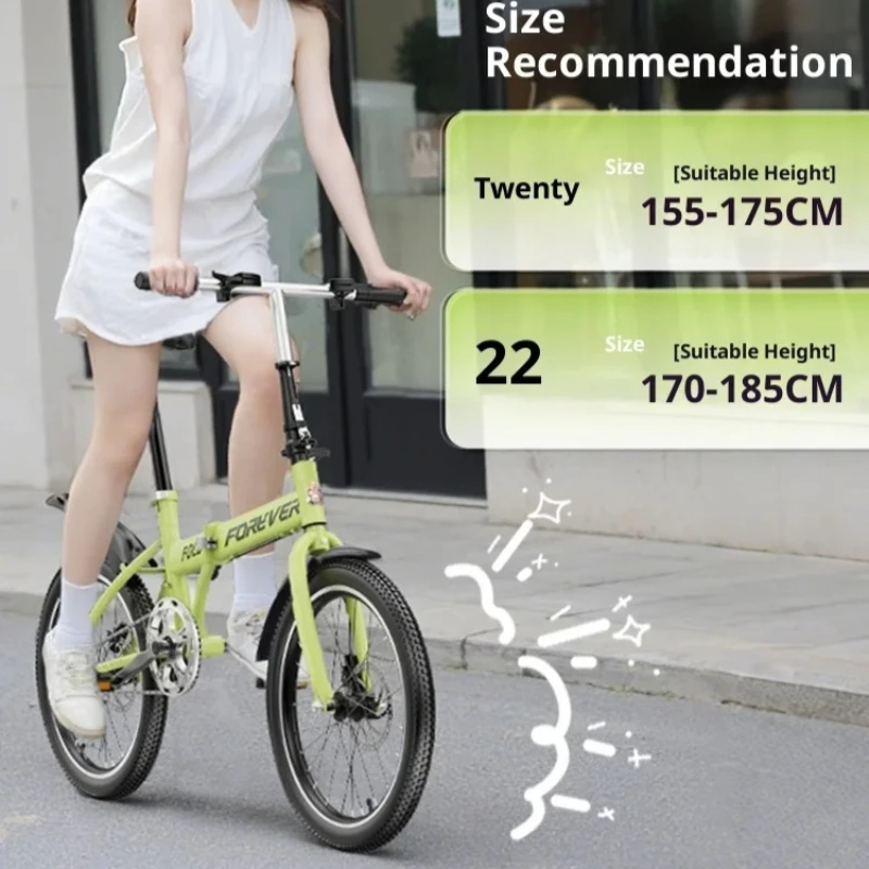 دراجة قابلة للطي، دراجة قابلة للطي، خفيفة الوزن، محمولة للسفر، عجلات 20 بوصة، إطار من الألومنيوم، سريعة الطي، سهلة الحمل